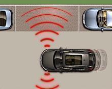 Park Assist-System: Parkplatz suchen aktiviert.